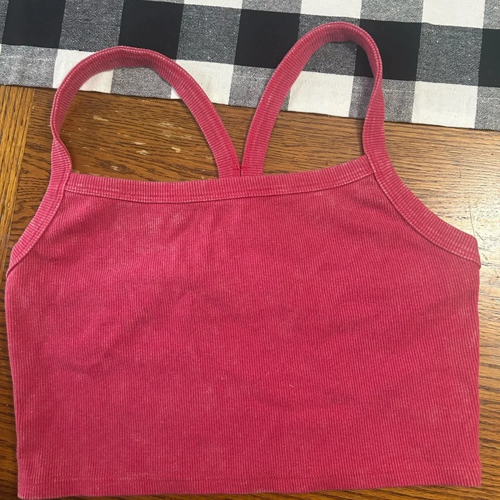 Women's Pink Ribbed Bra - Picture 2 of 2